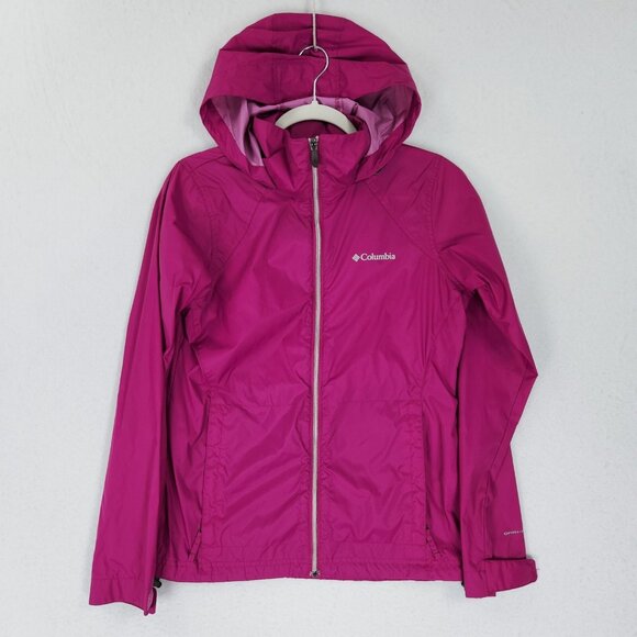 Columbia Jacket Womens Small Pink Switchback II Omni Shield Hooded Windbreaker - Picture 1 of 13